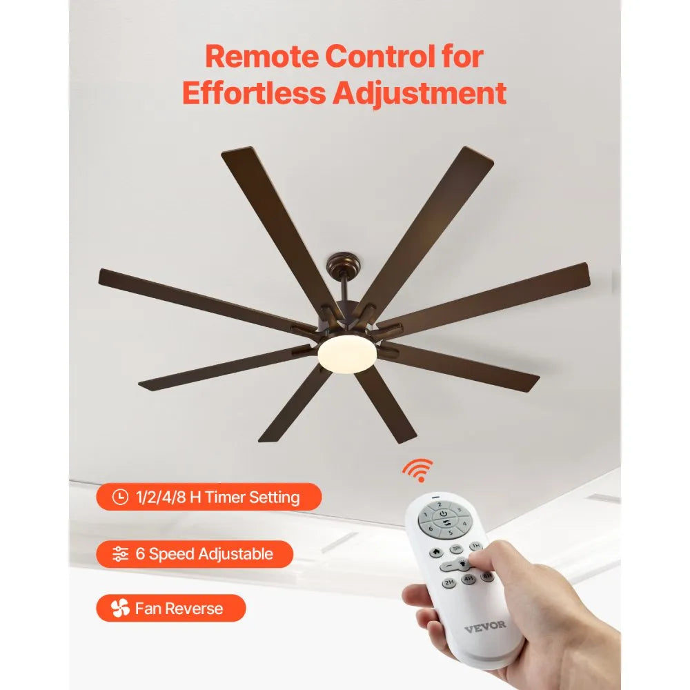 FR25050L-72"ORB - 72" VEVOR Ceiling Fan & Light with 6 Speeds