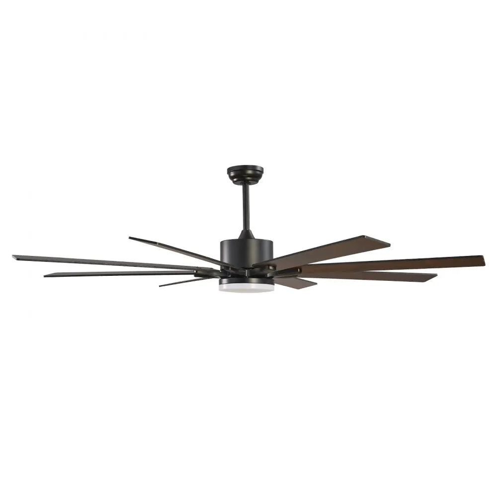 FR25050L-72"MBK - 72" Modern Ceiling Fan with Light & Remote Control