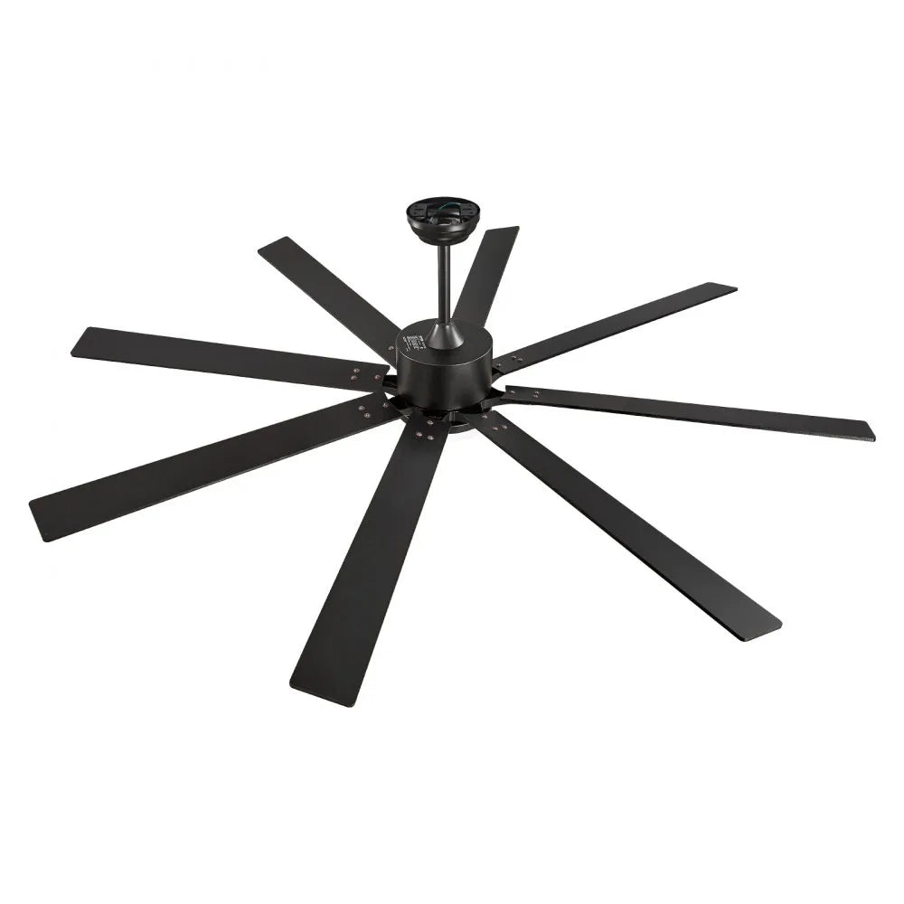 FR25050L-72"MBK - 72" Modern Ceiling Fan with Light & Remote Control