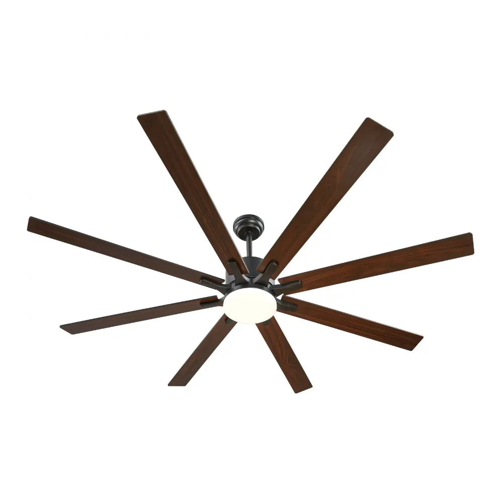 FR25050L-72"MBK - 72" Modern Ceiling Fan with Light & Remote Control