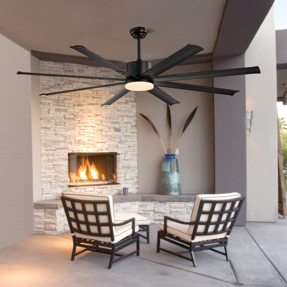 FR25049L-72"MBK - 72" VEVOR Ceiling Fan with LED Light & Quiet Motor