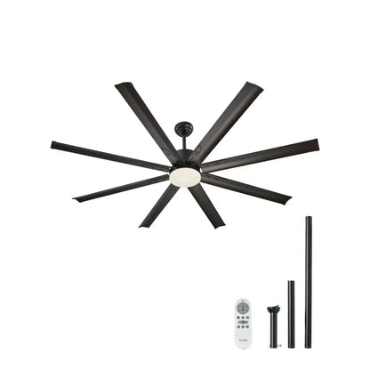 FR25049L-72"MBK - 72" VEVOR Ceiling Fan with LED Light & Quiet Motor