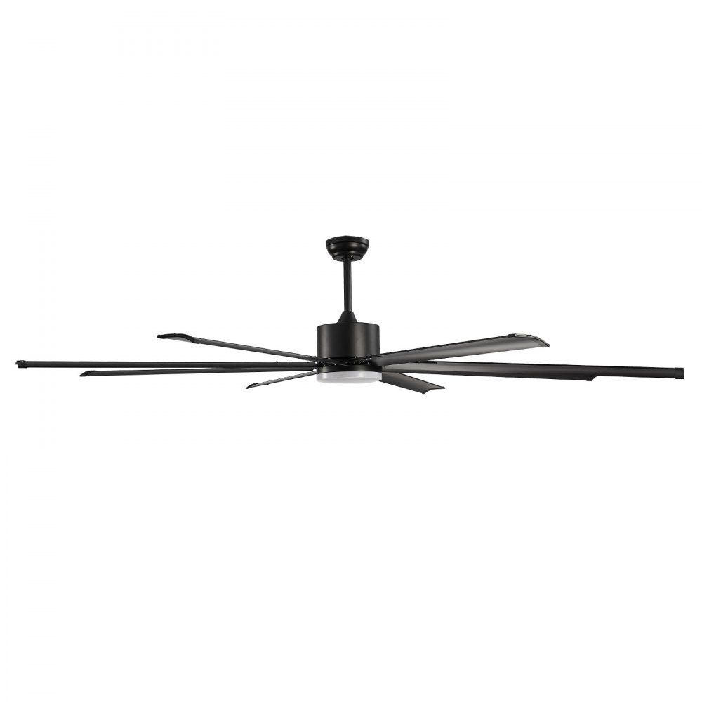 FR25049L-84"MBK - Modern 84" Ceiling Fan with Light & Remote Control
