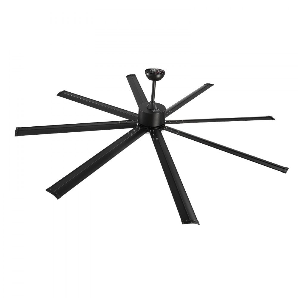 FR25049L-84"MBK - Modern 84" Ceiling Fan with Light & Remote Control