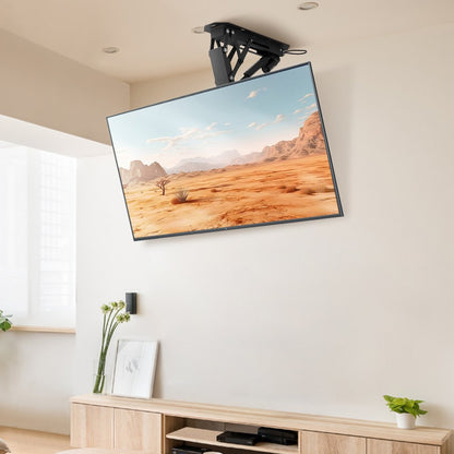 DT500-A - VEVOR Motorized Ceiling TV Mount for 32"-65" TVs, Adjustable Height