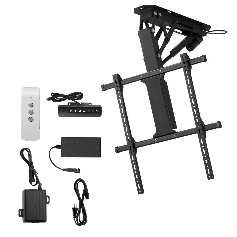DT500-A - VEVOR Motorized Ceiling TV Mount for 32"-65" TVs, Adjustable Height