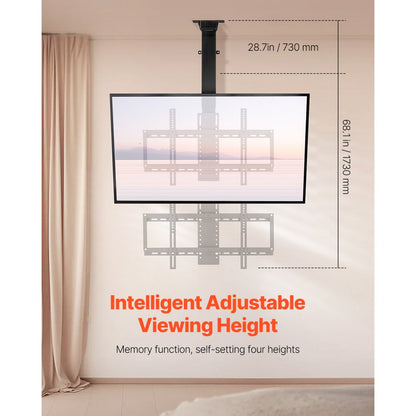 OK888-DD730 - Remote-Controlled Motorized Ceiling TV Mount for Optimal Viewing
