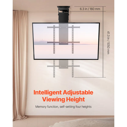 DT680-A - Motorized Ceiling TV Mount for 32"-70" TVs with Remote Control