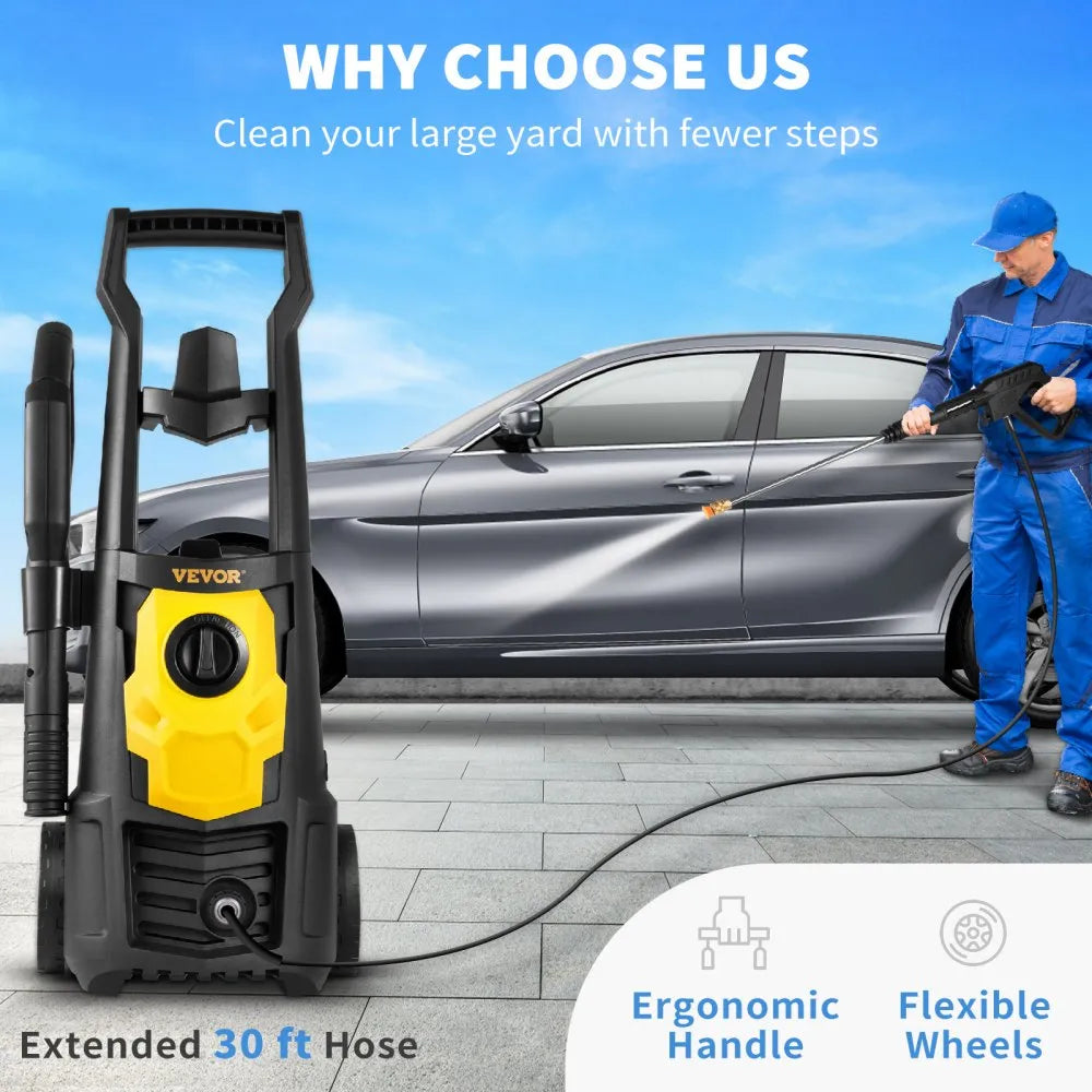 VV-GYQXJ-1.76 - 2000 PSI Electric Pressure Washer with 30ft Hose