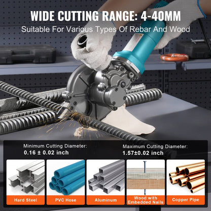 RD-10 - Powerful Electric Rebar Cutter for 4-40mm Cutting Tasks