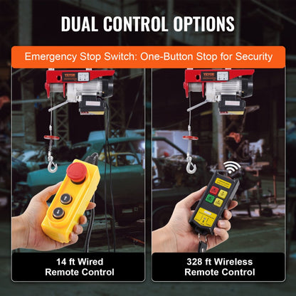 PA600 - VEVOR Electric Hoist 1320 lbs, 328 ft Wireless Control