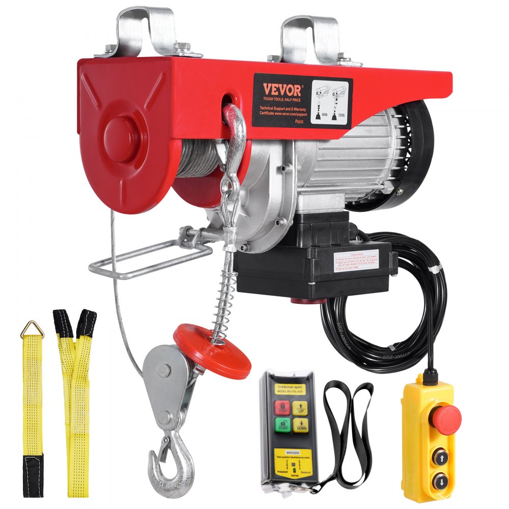 PA600 - VEVOR Electric Hoist 1320 lbs, 328 ft Wireless Control