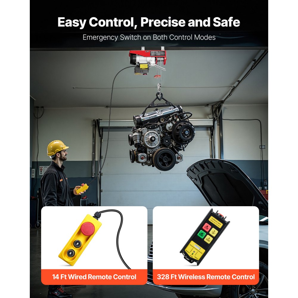 PA200 - VEVOR 440 lbs Electric Hoist, 328 ft Wireless Control