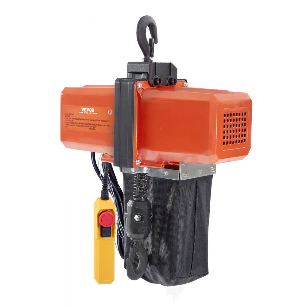 BDH500B - Heavy-Duty 15 FT Electric Chain Hoist, 1100 lbs Capacity