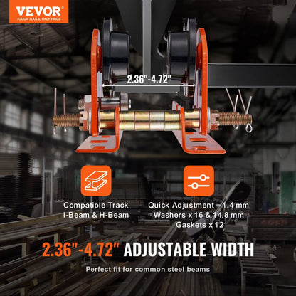 0.5T-H - VEVOR Heavy-Duty Electric Hoist Trolley for Efficient Lifting