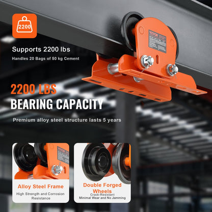 1T-H - 1 Ton Electric Trolley Hoist for Heavy Lifting