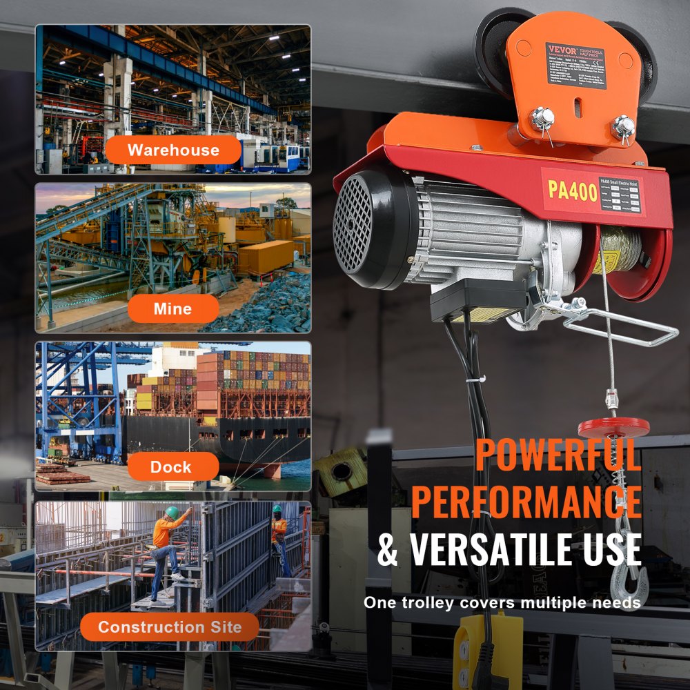 1T-H - 1 Ton Electric Trolley Hoist for Heavy Lifting