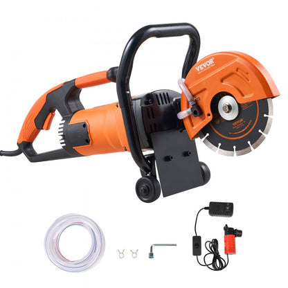 DC180 - 2000W 7-Inch Concrete Saw with Water Pump for Clean Cuts