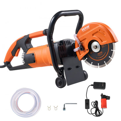 DC180 - 2000W 7-Inch Concrete Saw with Water Pump for Clean Cuts