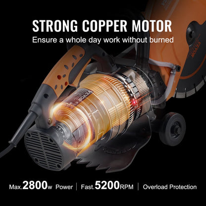 DC305 - 12" VEVOR Electric Concrete Saw with 4.5" Cutting Depth