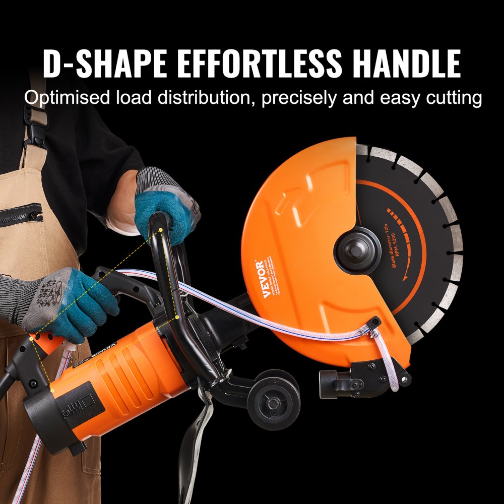 DC305 - 12" VEVOR Electric Concrete Saw with 4.5" Cutting Depth