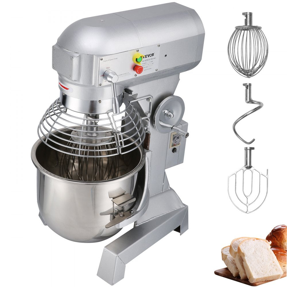 010241801828 - 10Qt VEVOR Food Mixer with 450W Motor & 3 Speeds