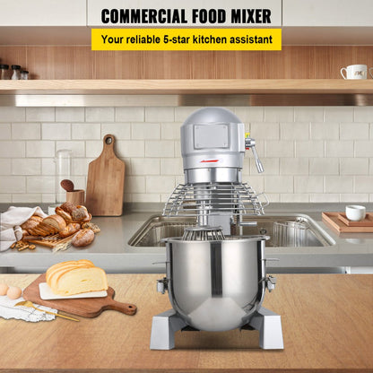 010192688271 - 20Qt Stainless Steel Food Mixer with Adjustable 3-Speed Motor