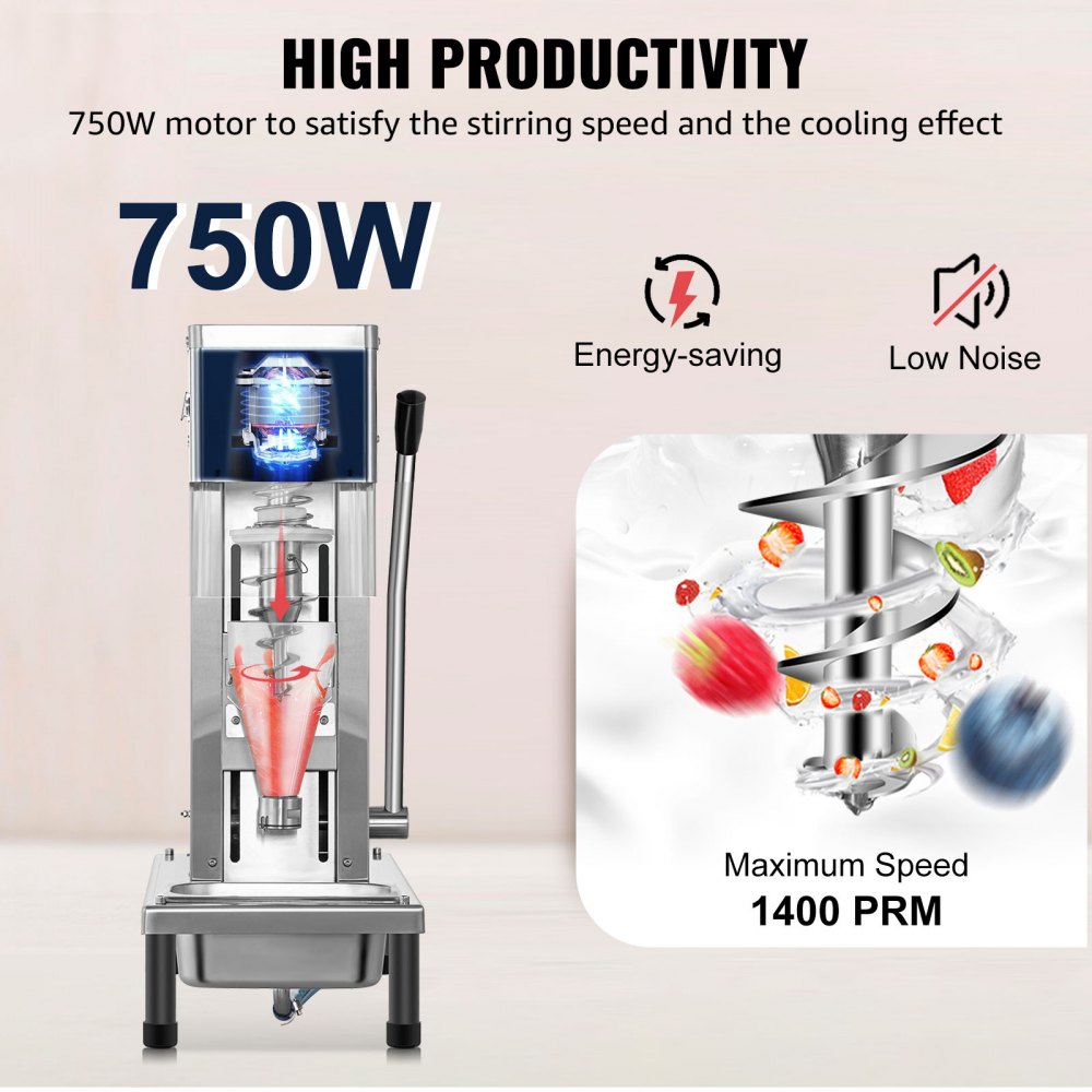 BJB7150T - Stainless Steel Ice Cream Machine with 0.8 Gal Hopper