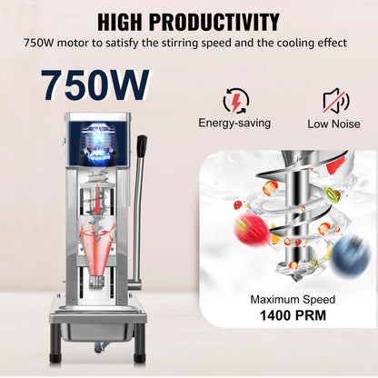 BJB7150T - Stainless Steel Ice Cream Machine with 0.8 Gal Hopper