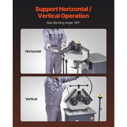 RBM30HV - 750W Electric 3-Roller Pipe Bender with 180° Bending Angle