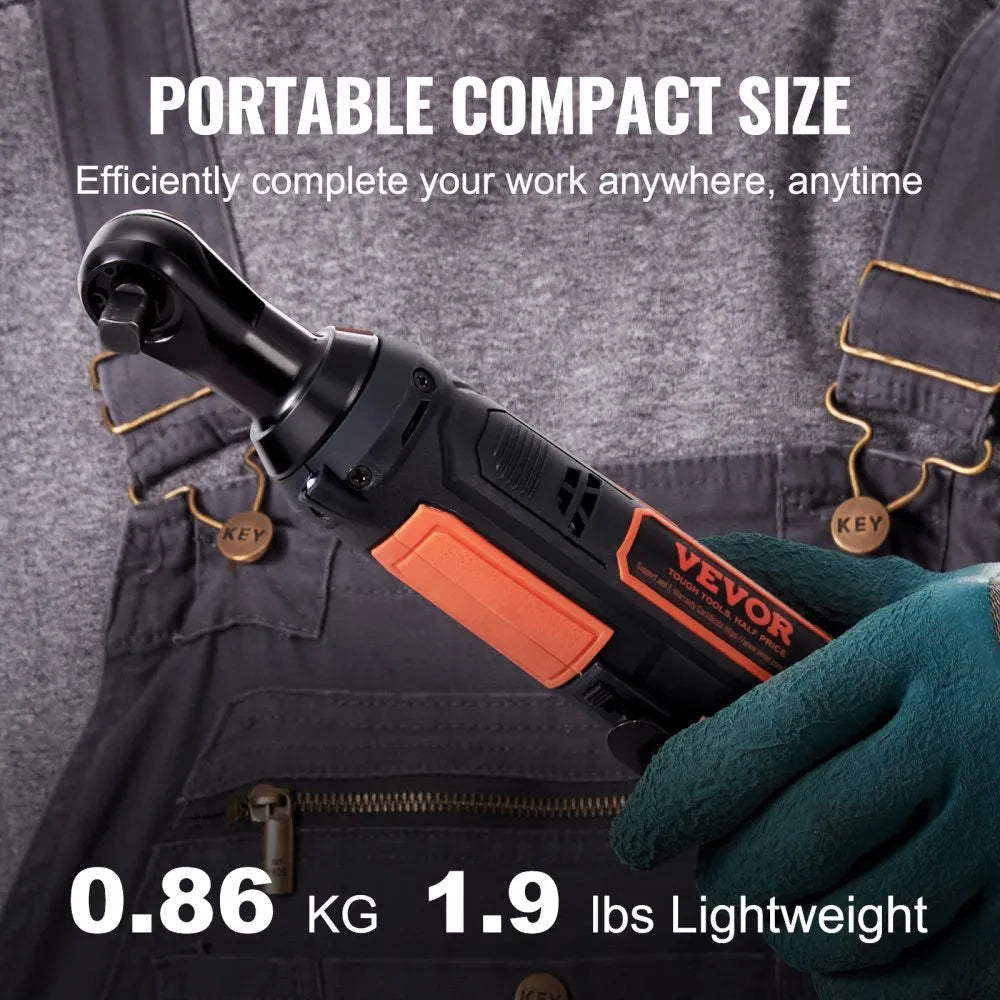 DC83933 - 12V Cordless Electric Ratchet Wrench with Fast Charge & LED Light