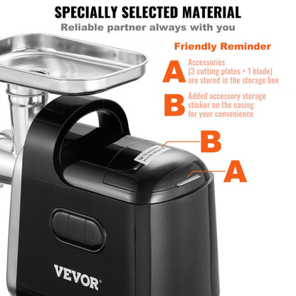 MG5008 - Powerful 550W Electric Meat Grinder with Sausage Maker & 6.6 lbs/min