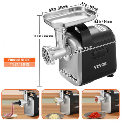 MG5008 - Powerful 550W Electric Meat Grinder with Sausage Maker & 6.6 lbs/min