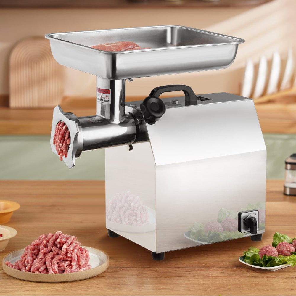 SZ-12A - Heavy-Duty 650W Stainless Steel Meat Grinder, 5.95 lbs/min
