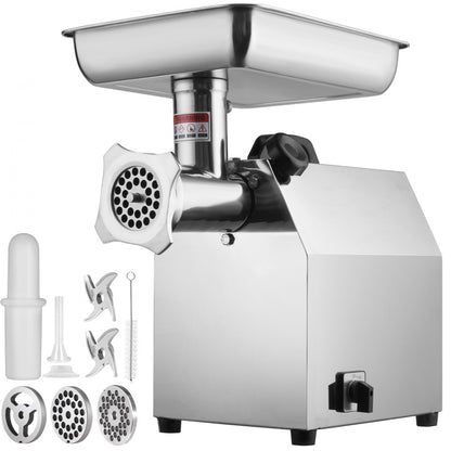 SZ-22A - 1100W Commercial Stainless Steel Meat Grinder, 396 lbs/h Capacity