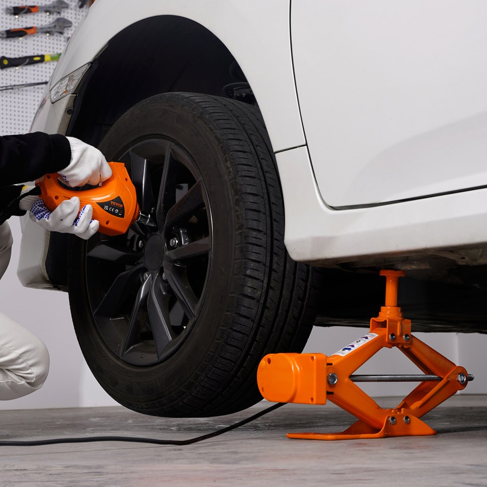 010549091082 - 3 Ton VEVOR Electric Car Jack & Impact Wrench Set
