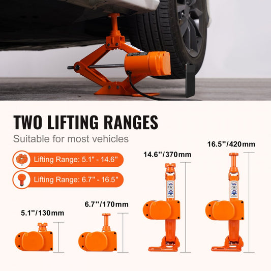 010366914706 - 3 Ton Portable Electric Car Jack with LED Light