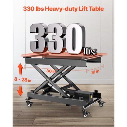 JZ-DD150 - 330 lbs Electric Scissor Lift Table 30x16 inches