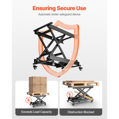 JZ-DD150 - 330 lbs Electric Scissor Lift Table 30x16 inches