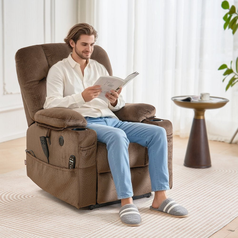 SX-81543 - Dual Motor Power Lift Chair with Massage & Heat, 180° Recline