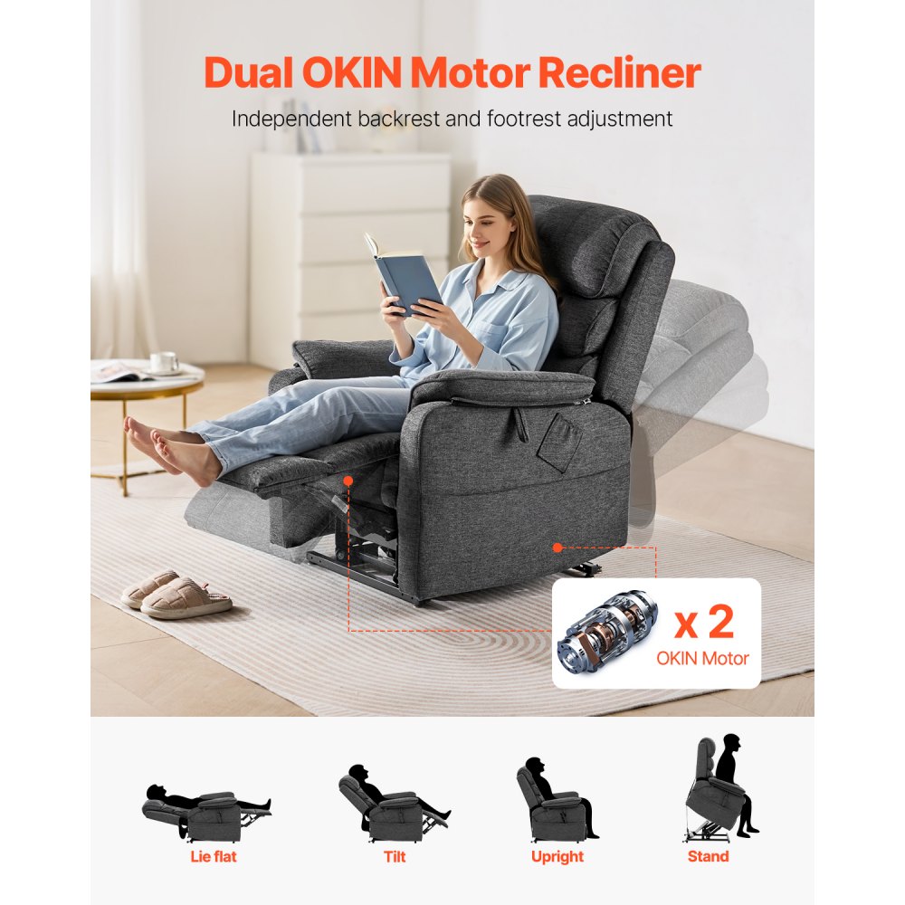 SX-81541-1 - Dual Motor Power Lift Recliner with 8 Massage Points