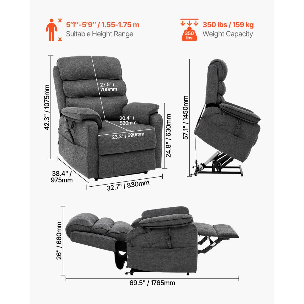SX-81541-1 - Dual Motor Power Lift Recliner with 8 Massage Points