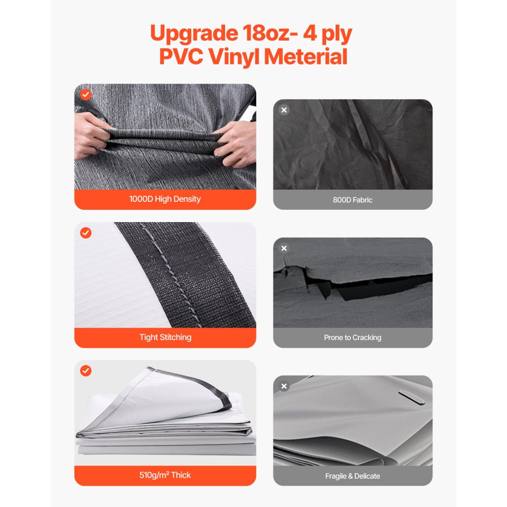 B2E - 19x8ft Electric RV Awning, Heavy-Duty 4-Layer Vinyl, Waterproof