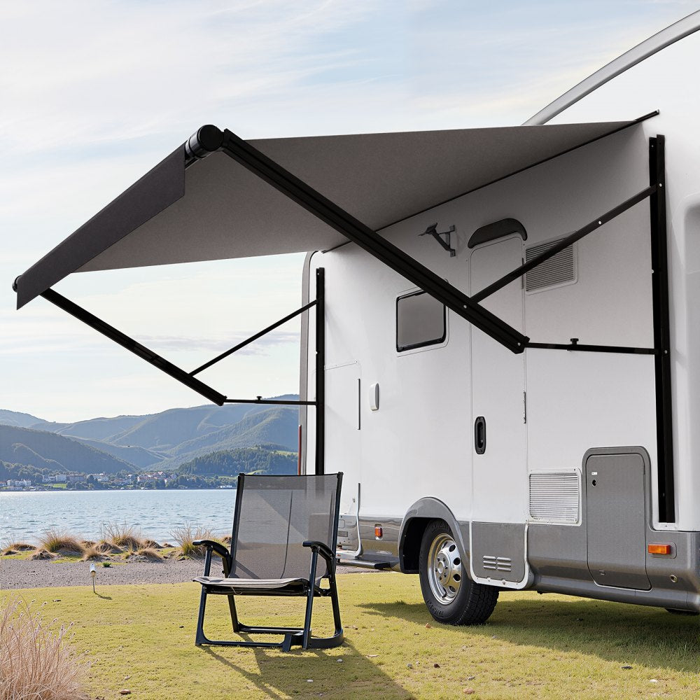 B2E - 19x8ft Electric RV Awning, Heavy-Duty 4-Layer Vinyl, Waterproof