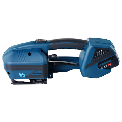 V2 - Efficient Electric Strapping Tool with Dual Batteries for PP/PET