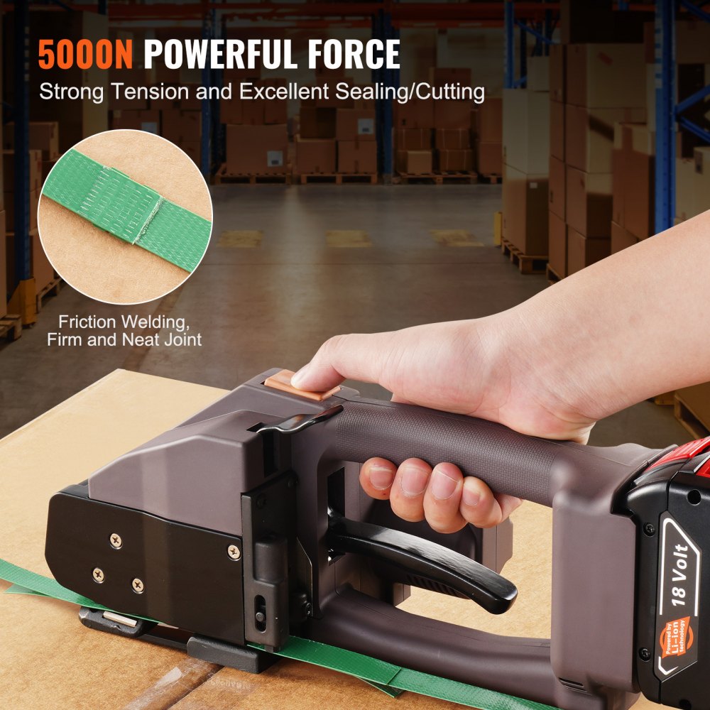 DS-19 - VEVOR Electric Strapping Tool with Dual Batteries, Easy One-Button Operation