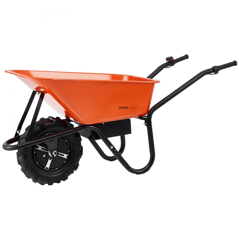 EWB6414 - 500W Electric Wheelbarrow with 4 Cu Ft Capacity, 330 lbs Load