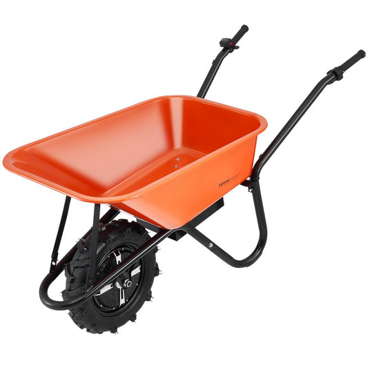 EWB6414 - 500W Electric Wheelbarrow with 4 Cu Ft Capacity, 330 lbs Load