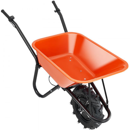 EWB6414 - 500W Electric Wheelbarrow with 4 Cu Ft Capacity, 330 lbs Load