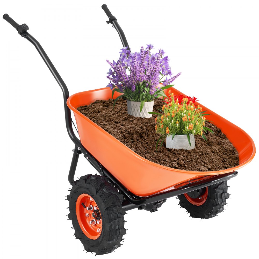 EWB9800 - 500W Electric Garden Cart with 16-Inch Wheels & Spacious Tray